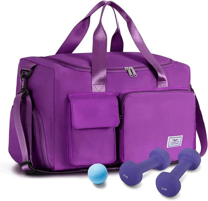 FIORETTO Women's Gym Duffle Bag with Shoes Compartment, 37L Capacity, Ideal for Travel, Gym
