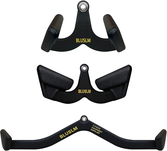 LAT Pull Down Bar for Cable Machine, LAT Pulldown Attachments T Bar V Bar Cable Attachment, Back
