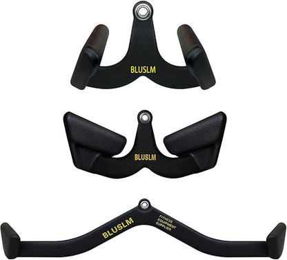 LAT Pull Down Bar for Cable Machine, LAT Pulldown Attachments T Bar V Bar Cable Attachment, Back