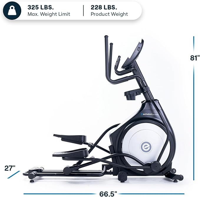 Echelon Ellipse Series – Light Commercial-Grade Ellipticals for Full-Body, Low-Impact Cardio with