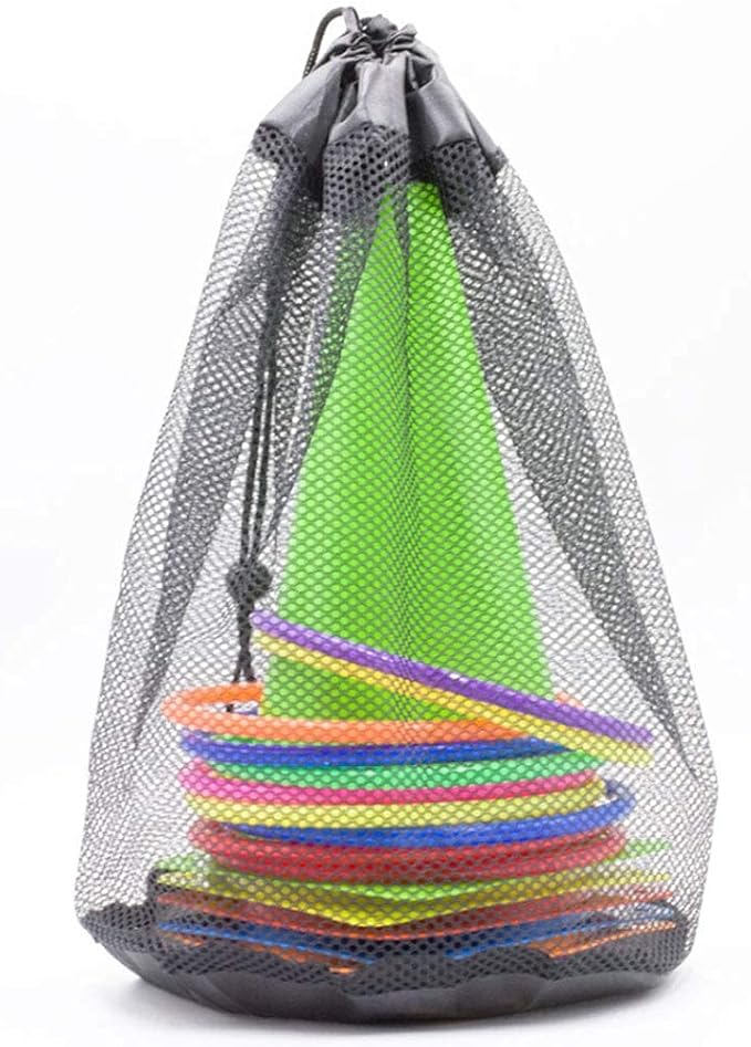 OBTANIM 26 Pcs Plastic Colorful Cones Ring Toss Combo Set Outdoor Carnival Games for Kids Adults