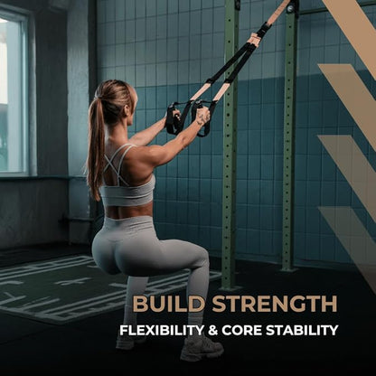 THYSOL® Resistance Trainer Pro Xtreme Straps Army | Sling Trainer Set with Adjustable Door Anchor |