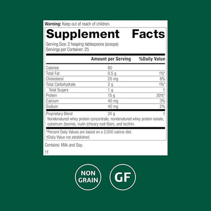 Standard Process Inc. Whey Pro Complete - Whole Food Immune Support with Colostrum, Chicory Root