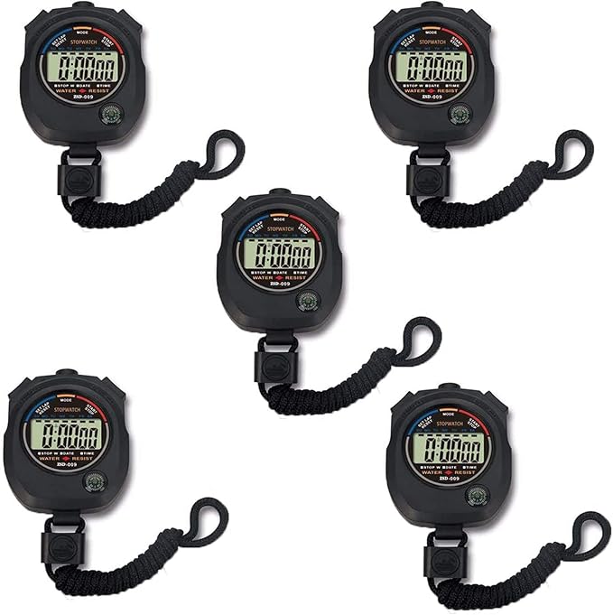 Multi-Function Electronic Digital Sport Stopwatch Timer, Large Display with Date Time and Alarm