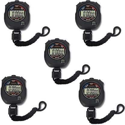 Multi-Function Electronic Digital Sport Stopwatch Timer, Large Display with Date Time and Alarm