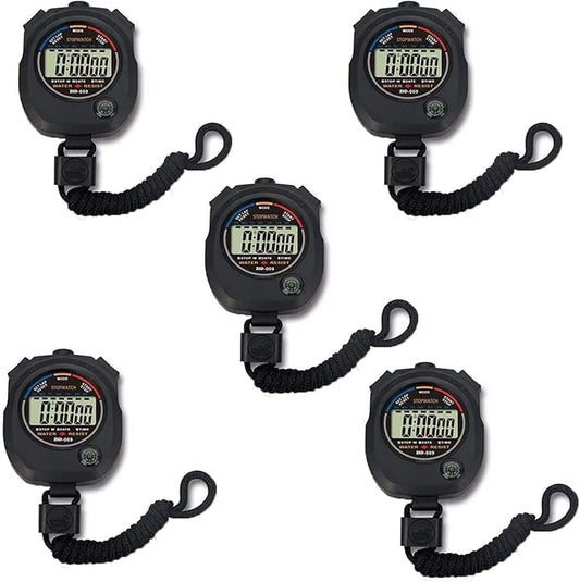 Multi-Function Electronic Digital Sport Stopwatch Timer, Large Display with Date Time and Alarm
