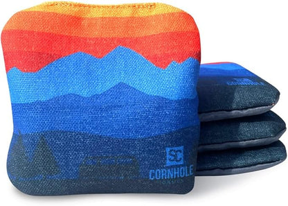 Professional Dual Sided Cornhole Bags- 16 oz 6x6 w/Premium Resin Fill - Official Tournament