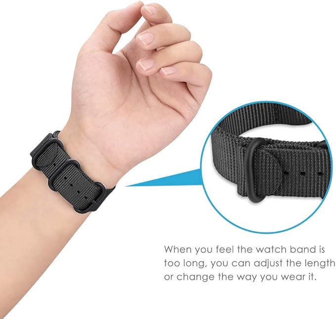 FINTIE Bands Compatible with Fitbit Versa 2/1 / Lite Edition, Soft Nylon Replacement Strap