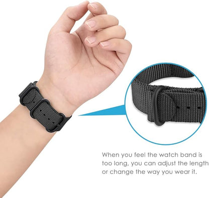 FINTIE Bands Compatible with Fitbit Versa 2/1 / Lite Edition, Soft Nylon Replacement Strap