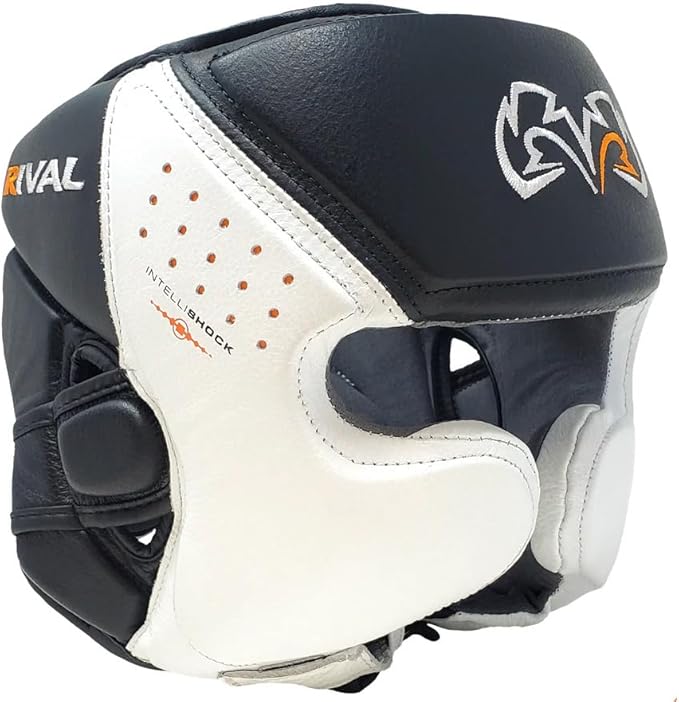 RIVAL Boxing RHG10 Intelli-Shock Headgear, D3O Front and Side Padding, Hook and Loop Back