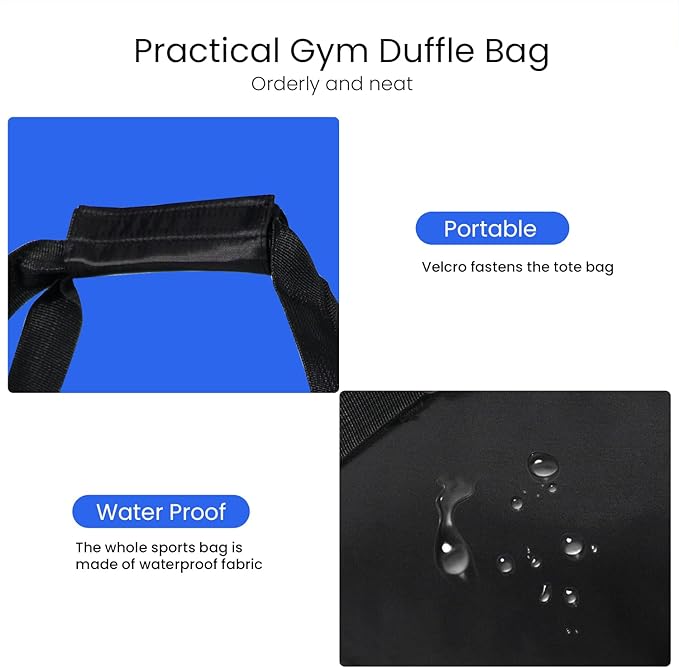C&F BOGMOST Small Gym Bag for Travel & Duffel - 17 Inch Lightweight Carry On Bag for Men & Women