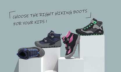 Mishansha Kids Hiking Boots Toddler Girls Boys Hiking Shoes Water-Resistant Anti-Collision Non-Slip