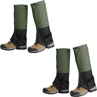 2 Pairs Leg Gaiters Adjustable Shoe Snow Boot Guard Gators for Running Shoe Gaiters, Trail Running