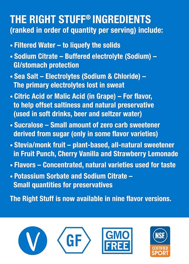 The Right Stuff Electrolyte Drink Concentrate - 3-Pouch Box - Grape