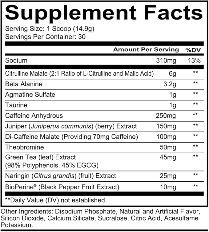 REDCON1 Total War Pre Workout, Sour Gummy Bear - Fast Acting Caffeinated Preworkout for Men + Women