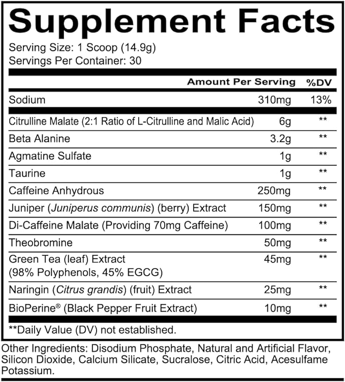 REDCON1 Total War Pre Workout, Grape - Fast Acting Caffeinated Preworkout for Men + Women with Beta