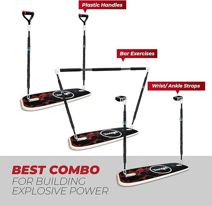 Yes4All Balance Board Sports Trainer, Surf Trainer Board With Adjustable Stoppers, Improve Core
