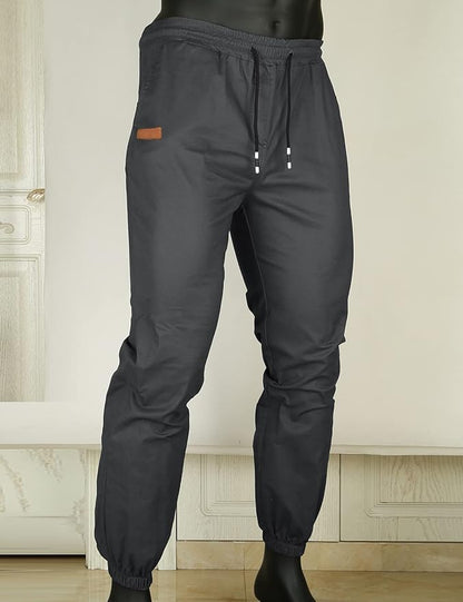 Men Joggers Chino Cargo Pants Hiking Outdoor Recreation Pants Twill Fitness Track Jogging Pants