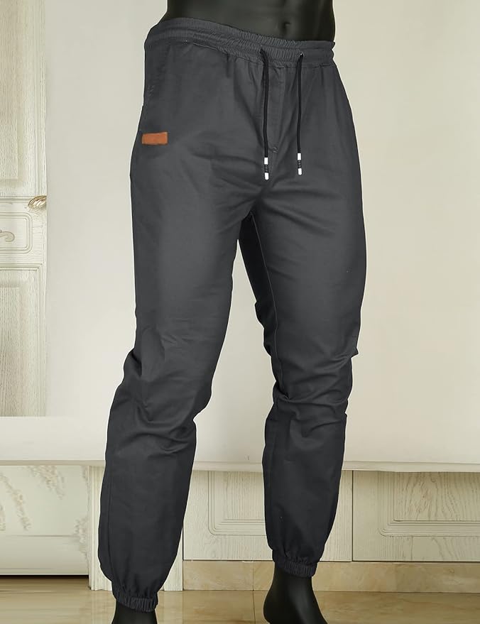 Men Joggers Chino Cargo Pants Hiking Outdoor Recreation Pants Twill Fitness Track Jogging Pants