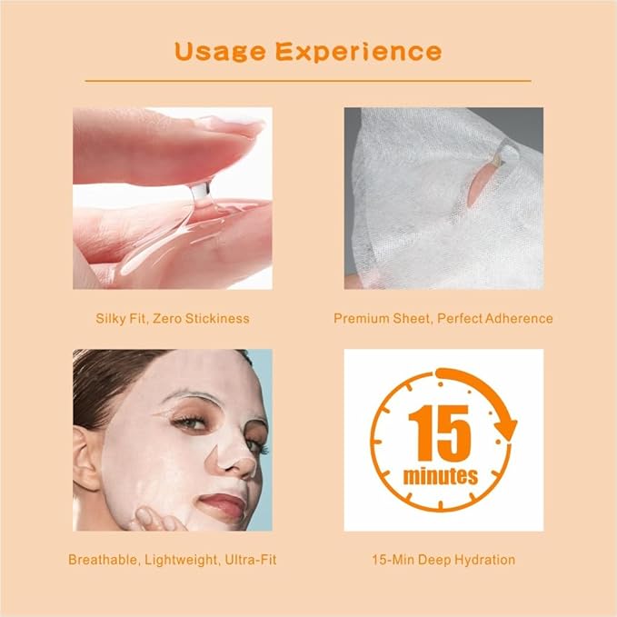 18 Pack Collagen Face Masks Skincare Bulk,Hydrating Spa Face Mask Beauty for Sensitive Skin,Sheet