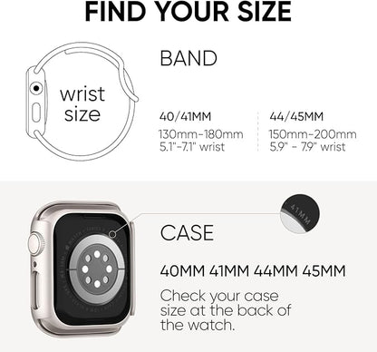 Compatible for Apple Watch Series 11 10 Band 42mm and Case with Screen Protector, Soft Silicone