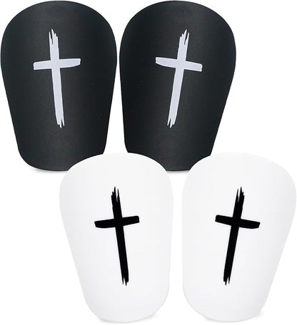 2 Pairs Mini Soccer Shin Guards for Kids Youth & Adults - Ultra Lightweight Small Shin Pads