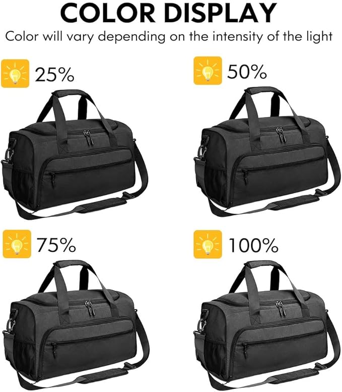 Gym Bag for Men Women, Small Fitness Workout Sports Bag with Wet Pocket & Shoes Compartment, Water
