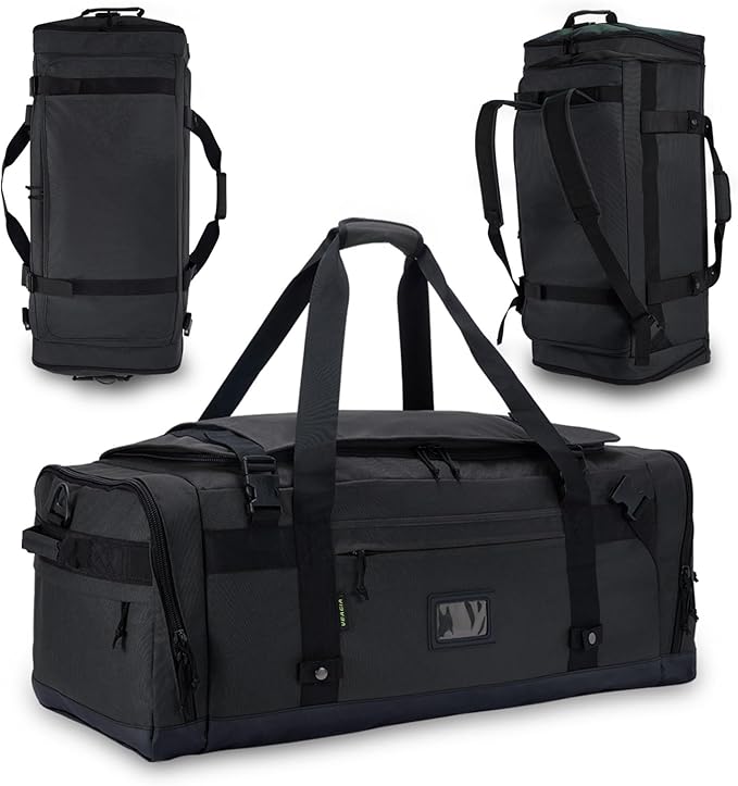 Large Duffle Bag for Travel - Men & Women, Foldable Gym Duffle Backpack, Heavy Duty Tactical