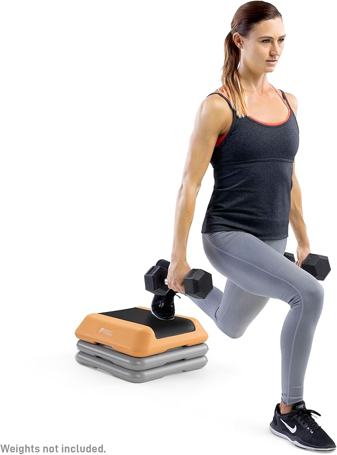 Circuit Fitness by Marcy 16 x 16 inches Adjustable Height Aerobic Step Platform with Adjustable