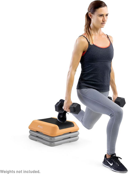 Circuit Fitness by Marcy 16 x 16 inches Adjustable Height Aerobic Step Platform with Adjustable