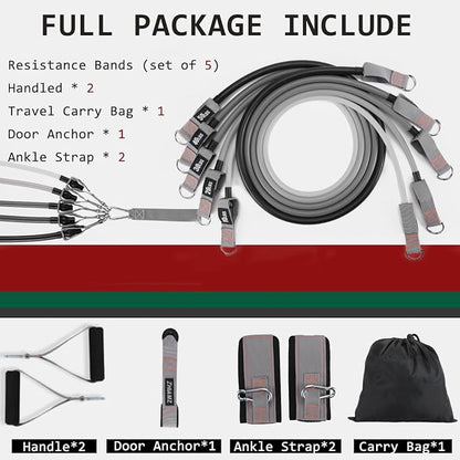 Resistance Bands with Handles, Single Resistance Bands, Exercise Bands with Handles, for Resistance