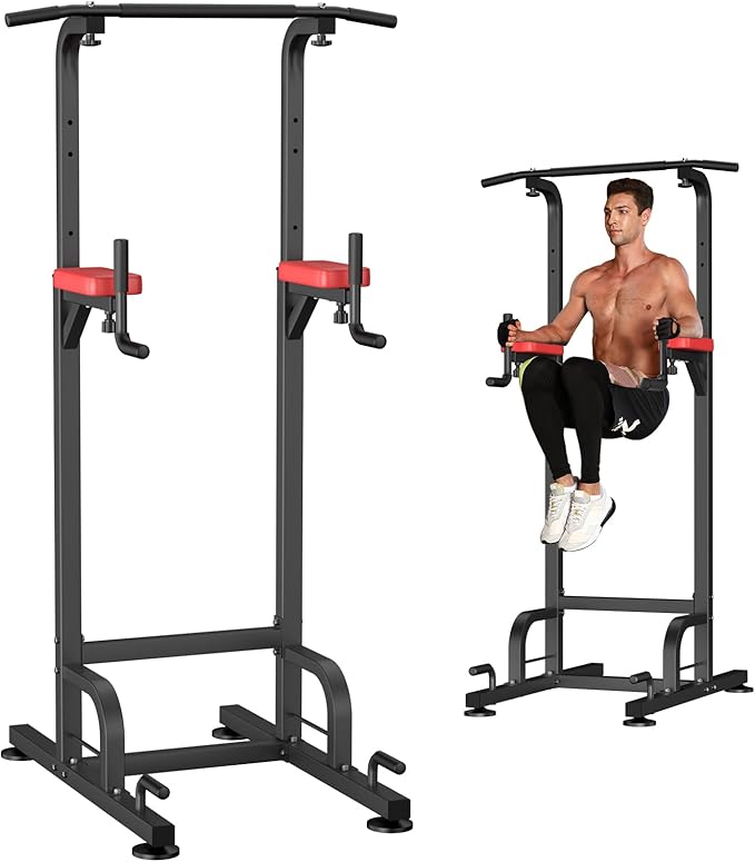 RELIFE REBUILD YOUR LIFE Power Tower Pull Up Bar Station Workout Dip Station for Home Gym Strength