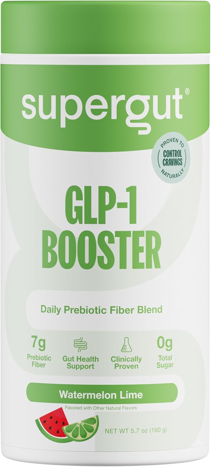 Supergut Gut Healthy Flavored GLP-1 Booster, Watermelon Lime - High Fiber GLP-1 Supplement Powder