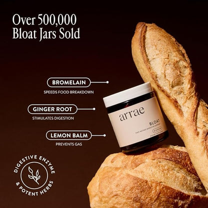 Arrae Fast-Acting Bloating Relief Digestive Enzymes, All Natural Bloat, Gas & Indigestion Relief