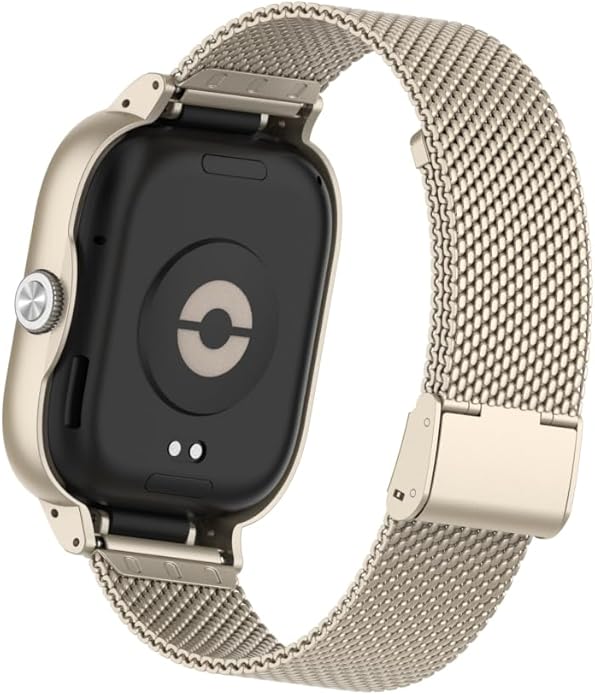 HOPMC Adjustable and Comfortable With Redmi Watch 4 Strap Metal Case 22mm Stainless Steel Mesh