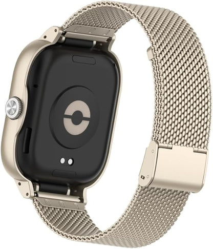 HOPMC Adjustable and Comfortable With Redmi Watch 4 Strap Metal Case 22mm Stainless Steel Mesh
