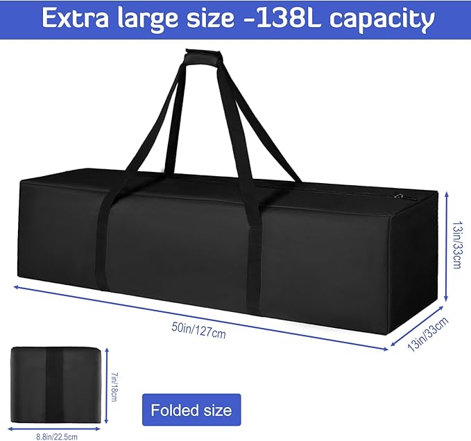 INFANZIA 50inch Sports Duffel Travel Bag, 138L Extra Large Duffel Luggage Bag with Upgrade Zipper