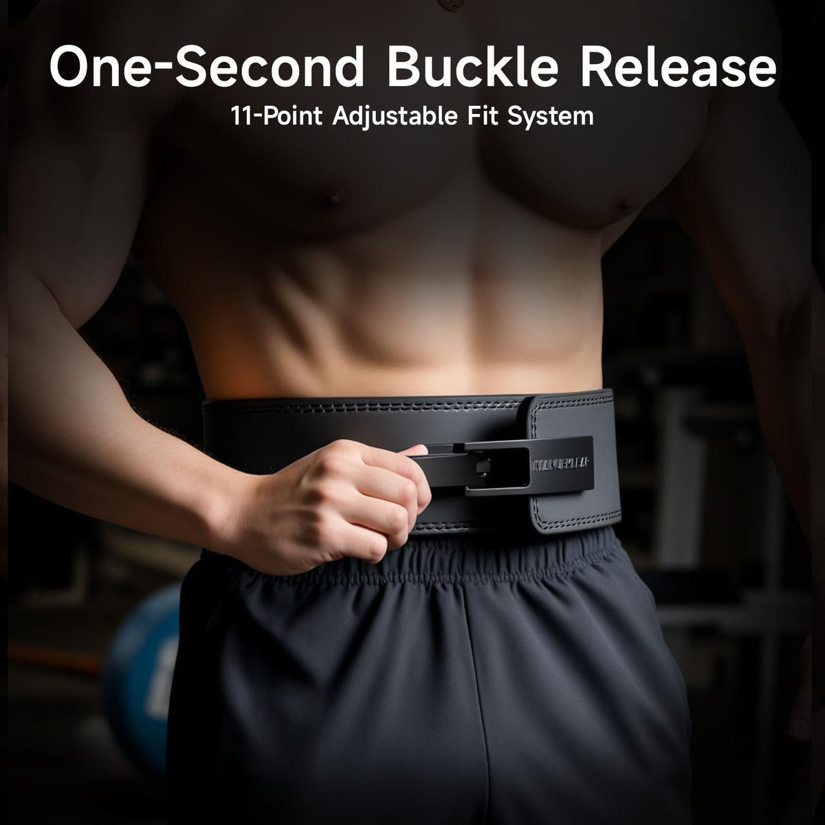 MANUEKLEAR 10mm Thick & 4inch Wide Weight Lifting Belt Lever, Lever Belt Weightlifting for Men and