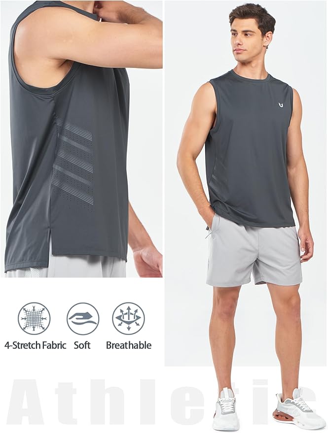 NORTHYARD Men's Athletic Workout Tank Top Running Gym Sleeveless Shirts Quick Dry Lightweight