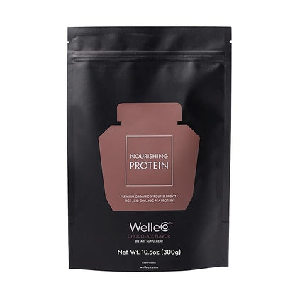 WelleCo, Nourishing Protein, Premium Organic Sprouted Brown Rice & Pea Protein, Chocolate Flavour