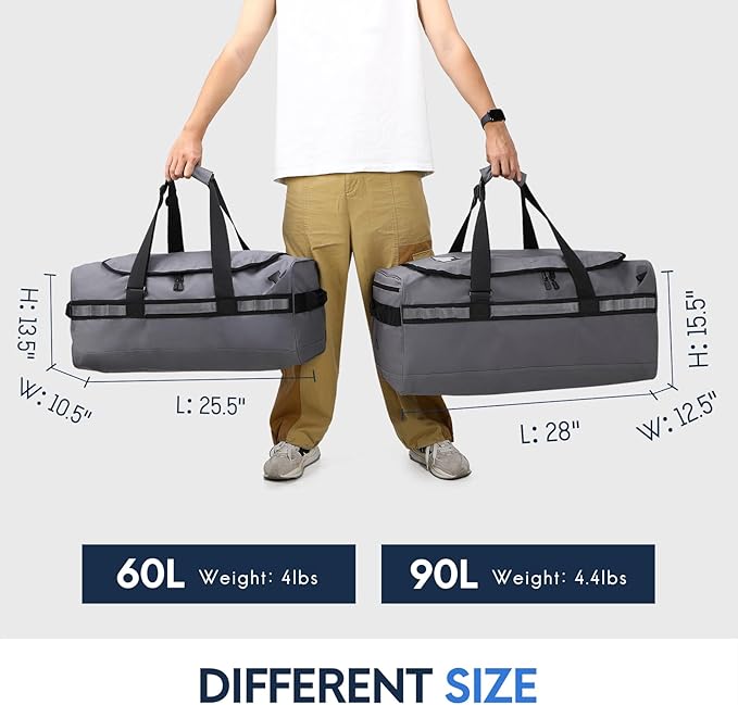 Haimont Gym Duffel Backpack Bag for Men Large Sports Duffle Bags with Backpack Straps for Hiking