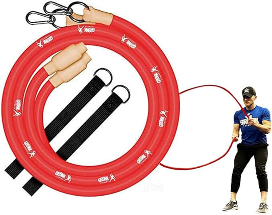 Gronk Fitness Inertia Wave Edition | Dynamic Rubber Battle Ropes Alternative for Home and Gym |