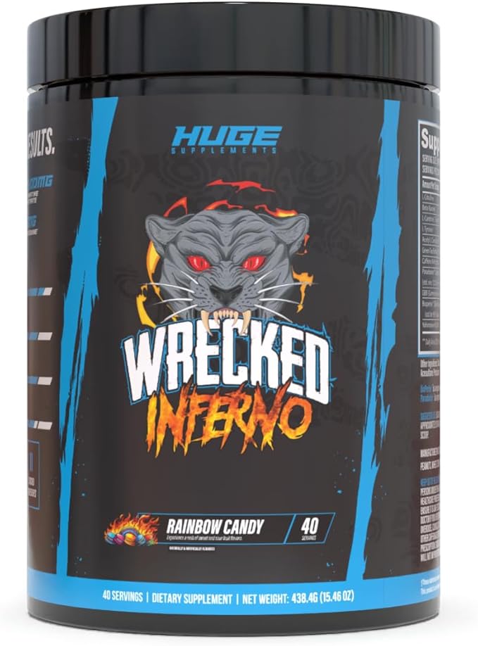 Wrecked Inferno - Thermogenic Pre Workout For Men & Women, Increase Energy, Boost Thermogenesis &