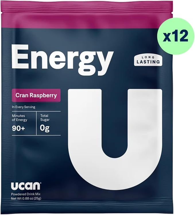 UCAN Energy Powder, Cran-Raz, Keto, Sugar-Free Pre & Post Workout for Men & Women, Non-GMO, Vegan