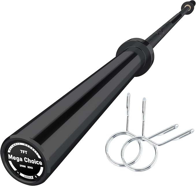 Barbell Bar for Weightlifting - 7FT Heavy Duty (1500LB/700LB), 4FT Short (500LB), 47" EZ Curl Bar