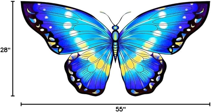 HONBO Butterfly Kites for Kids & Adults,55" x 28" Large Beginner Kite for Kids Ages 4-8,Easy to Fly