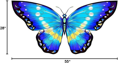 HONBO Butterfly Kites for Kids & Adults,55" x 28" Large Beginner Kite for Kids Ages 4-8,Easy to Fly