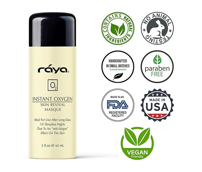 Raya Instant Oxygen Skin Revival Masque (115) | Anti-Fatigue Facial Treatment Mask for All Skin |