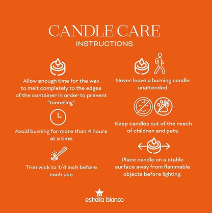 Peach Scented Light Orange Pillar Candles, 3x6 Inch Set of 3, Long Lasting Fall Candles for Home