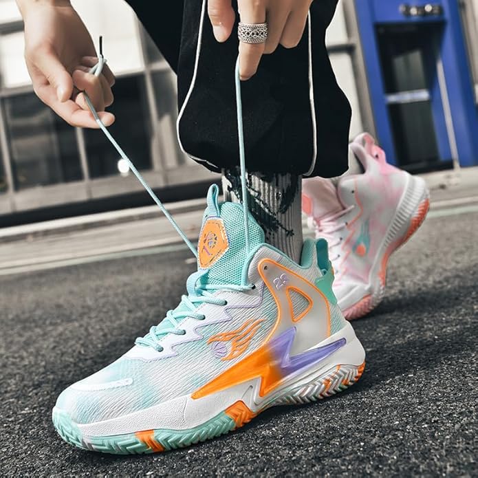 Basketball Shoes for Womens and Mens, Breathable Non Slip Outdoor Casual Unisex-Adult Fashion